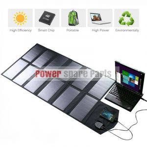 120W Folding Solar Panel Charger with 5V USB 18V DC Dual Output for iPhone iPad