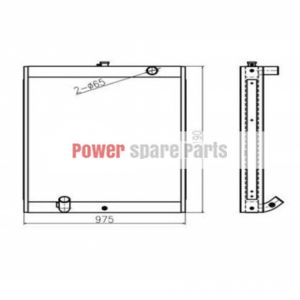 For Case Excavator CX75 Water Tank Radiator ASS'Y