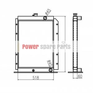 For Doosan Excavator DH70 Water Tank Radiator ASS'Y