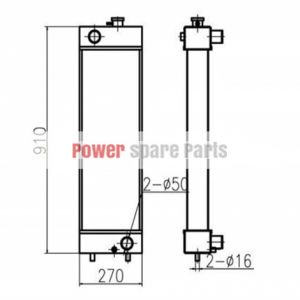 For Doosan Excavator DX140 Water Tank Radiator ASS'Y