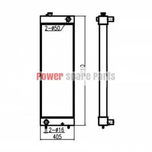 For Doosan Excavator DX380LC Water Tank Radiator ASS'Y