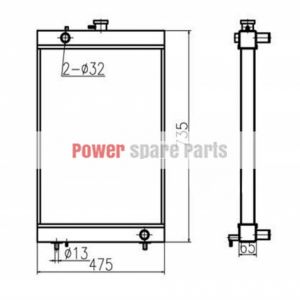 For Doosan Excavator DX80 Water Tank Radiator ASS'Y 440211-00032