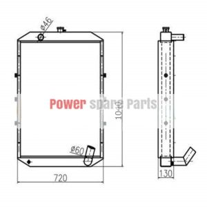 For Hyundai Excavator R150-7 Water Tank Radiator Core ASS'Y