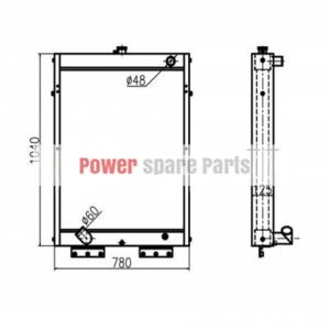For Hyundai Excavator R210LC-7 R210-7 Water Tank Radiator Core ASS'Y 11N6-40190