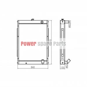 For Hyundai Excavator R265-7 Water Tank Radiator Core ASS'Y
