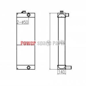 For JCB Excavator JS140 JS130LC Water Tank Radiator Core ASS'Y