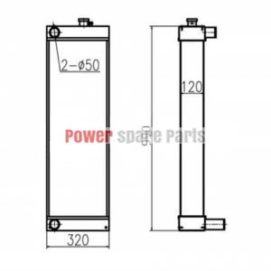 For JCB Excavator JS200SC JS220LC Water Tank Radiator Core ASS'Y