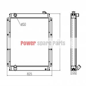 For Kato Excavator HD820R Water Tank Radiator ASS'Y