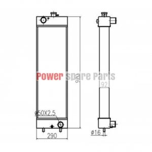 For Kobelco Excavator SK130-8 Water Tank Radiator Core ASS'Y