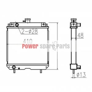 For Kubota B2710 Water Tank Radiator Core ASS'Y