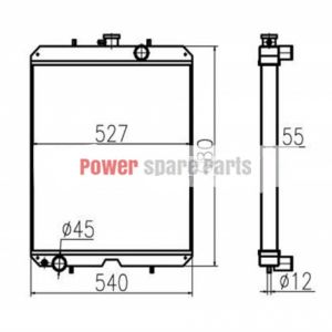 For Kubota F11 Water Tank Radiator ASS'Y