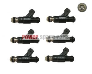 6PCS Fuel Injector Nozzle 6PCS 0280155734 with 4 Holes for 1997-1998 Ford Explorer 1998 Mercury Mountaineer 4.0L V6 97JF-BA 97JFBA