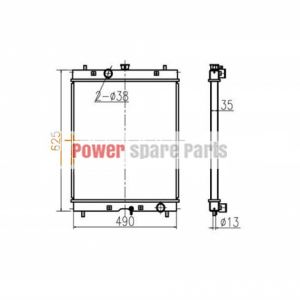 Water Tank Radiator Core ASS'Y 4479181 for Hitachi Excavator ZX60-HCMC ZX70 ZX70-HHE ZX80LCK ZX80SB-HCME